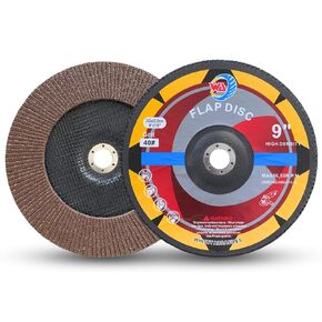 2PCS - 9" x 7/8" High Performance 40# Aluminum Oxide Flap Discs Sanding Disc Grinding Wheel for Angle Grinder Metal/Stainless Steel/Woodworking, 9 Inch, Grit 40, T27 (230mm x 22mm)