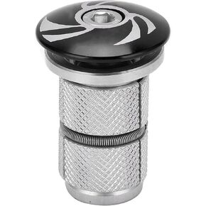 Vbestlife Headset Compression Plug Aluminum Alloy -Proof Headset Top Cover Expander for Mountain Road Bike(Black) and Spare Parts