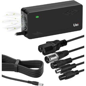 54.6V 3Amp Charger (Configured with 6 Adapter Outputs in Different Modes) for Fast and Safe Charging of 48V Lithium-ion Battery ，E-Bikes/Electric Scooter and Electric Bicycle