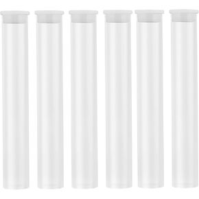 LIOOBO Clear PVC Tube: 6Pcs Acrylic Tubes with Caps, Empty Tube Packaging with Cap, Bead Craft Supply Storage