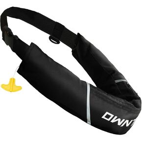 Owntop Manual Inflatable Belt Pack, Adults Swim Jacket with Blowpipe & Whistle, 24g CO2 Cylinder Included, Low Profile for Kayaking, Fishing, Paddle Sports