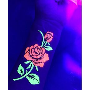 Blacklight Glow Party Temporary Tattoo-1 Sheet -Buttterfly