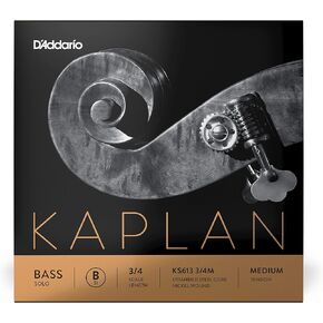 D'Addario KS613 3/4M Kaplan Solo Double Bass B String, 3/4 Scale, Medium Tension