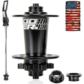 KOOZER XM490 PRO MTB Front Hub, 32 Holes 6 Pawls 72HD Disc Brake 32H, 30 Chrome Molybdenum Steel Axle, QR 9x100mm / Thr 15x100mm Available with QR skewer，for 8-12s MTB Cassette