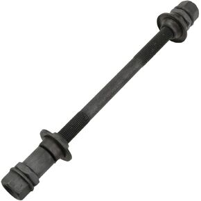 Bicycle Axle 185mm / 7.28in Bicycle Multi-Speed Rear Hub Axle 3/8 "Black 26tpi Hub Conical Lock Nut Washer Kit 1pcs