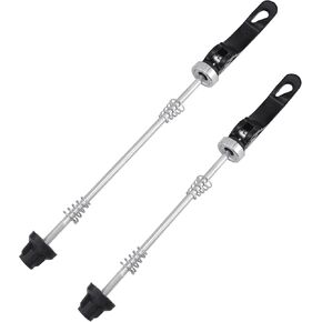Quacc 1 Pair Bike Quick Releases Set Quick Release Skewers Bike Front Rear 145/175 mm Bicycle Wheel Skewer for Road Bike, MTB (Black)