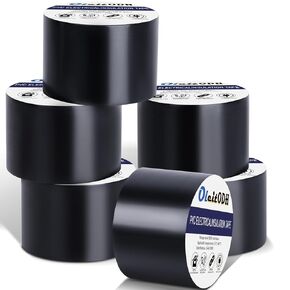 100 Rolls Black Electrical Tape Bulk 3/4 Inch x 66ft, Waterproof Vinyl Electric Tape High Temp Insulation Tape for Electrical Protection Home Outdoor Electric Insulating Wire Wrapping