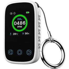 Portable CO2 Monitor CO2 Sensor,3 in 1 CO2 Concentration Monitor for Travel,Camping, Office, School,Home