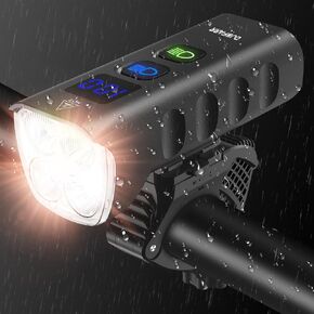 Bike Lights for Night Riding, Bicycle Light, 2000 Lumens Bright Bicycle Headlight, IPX6 Waterproof, Rechargeable 6400mAh Ultra-Long Battery Life, 13 Lighting Modes Fits Road Mountain Bike
