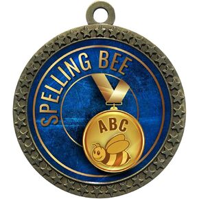 Express Medals Various Styles 1 to 50 Pack Gold Color Spelling Bee Medals Trophy Award with Neck Ribbon Medal Trophies Gift Prize Tournament Champion Team 1st Place