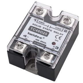 Twidec/Output Single Phase SSR Solid State Relay 25A 3-32V DC to 24-480V AC SSR-25DA