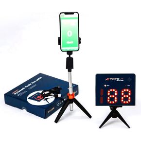 Potent Radar Speed Gun 2.0 with App Support – Instantly Measure Shot Speed – Ultra-Slim Speed Gun for Hockey – Radar Gun Baseball for Pitching and Training