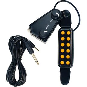 12 SoundHole Guitar Pickup, Electric Transducer for Acoustic Guitar Magnetic Pickup Transducer with Volume Tone Tuner Kit for Acoustic Guitar, Guitar Accessories Cable Length 10 ft