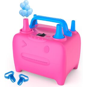 OWill Balloon Pump Electric, Balloon Inflator Electric Air Pump, Portable Dual Nozzle Balloons Air Pump Electric 600W Blow Machine for Party Decoration