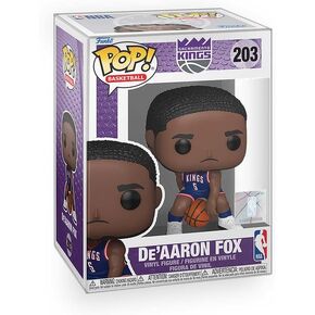 Pop Basketball - De'Aaron Fox in 2024 City Edition Uniform Sacramento Kings Vinyl Figure Collectibles Bundle with Compatible Funko Box Protector
