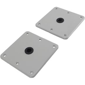 Boat Seat Base 2PCS Boat Swivel Seats Base Pedestal, Solid Aluminium Alloy Boat Seat Pedestals Set 7x7 6 Screw Holes 3/4 Inch Pin Post Mounting Base for Marine Boat