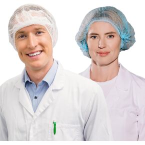 FRONTLINE Disposable Hairnets 100 Pack Hair Nets for Food Service Workers Hair Cap Surgical Bouffant Caps for Nurses Doctors