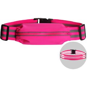 Running Belt Running Fanny Pack for Women and Men Phone Holder Runners Pouch Waist Belt Reflective Runners Belt Money Belt Exercise Waist for Workout Jogging Running Gear Accessories (Black）