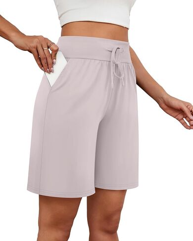 Neer 3 Pack Bermuda Shorts for Women Wide Leg High Waisted Drawstring Gym Shorts with Pocket in Kuwait