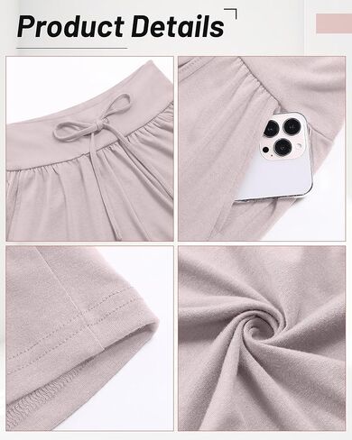 Neer 3 Pack Bermuda Shorts for Women Wide Leg High Waisted Drawstring Gym Shorts with Pocket in Kuwait