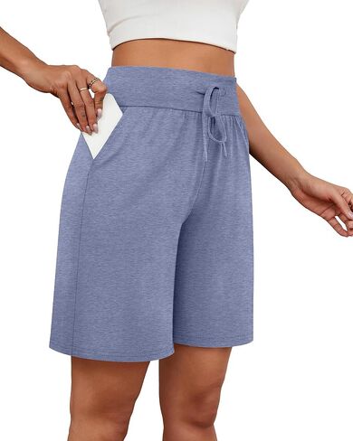 Neer 3 Pack Bermuda Shorts for Women Wide Leg High Waisted Drawstring Gym Shorts with Pocket in Saudi Arabia