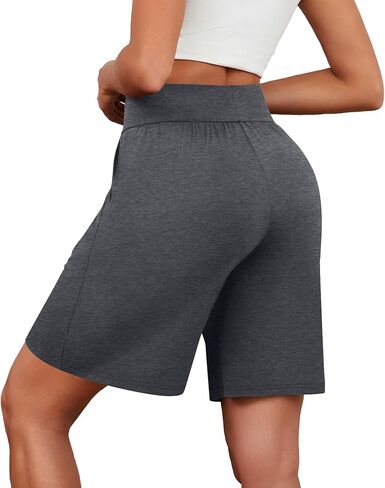 Neer 3 Pack Bermuda Shorts for Women Wide Leg High Waisted Drawstring Gym Shorts with Pocket in Saudi Arabia