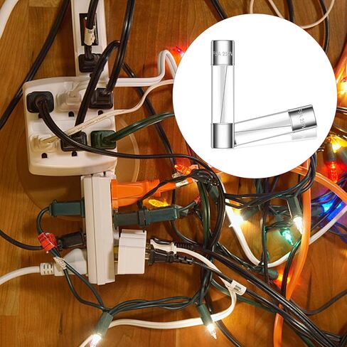 Tnisesm 20 جهاز كمبيوتر شخصى الصمامات ضوء عيد الميلاد 3A 3.6x10mm 125V الصمامات الزجاجية ضربة سريعة، الصمامات الصغيرة الصغيرة، سلسلة عيد الميلاد في الهواء الطلق ضوء المكونات مروحة الصمامات in Kuwait