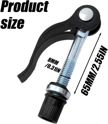 مشبك مقعد الدراجة M8x65، قطعتان من سبائك الألومنيوم للدراجة، أجزاء سرج سريعة الفك للمقعد للدراجات القابلة للطي، الدراجة الجبلية، أسود in Kuwait