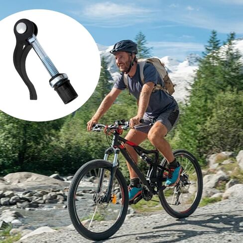 مشبك مقعد الدراجة M8x65، قطعتان من سبائك الألومنيوم للدراجة، أجزاء سرج سريعة الفك للمقعد للدراجات القابلة للطي، الدراجة الجبلية، أسود in Kuwait