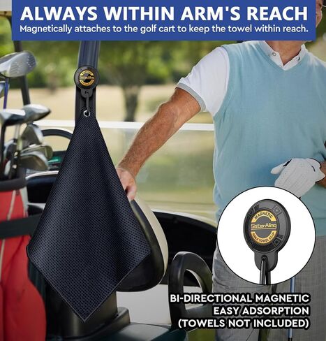 Magnetic Clip for Golf Towel,Removable Industrial Magnetic Accessories Design for Strong Hold to Golf Carts or Clubs in Kuwait