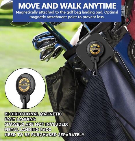 Magnetic Clip for Golf Towel,Removable Industrial Magnetic Accessories Design for Strong Hold to Golf Carts or Clubs in Kuwait