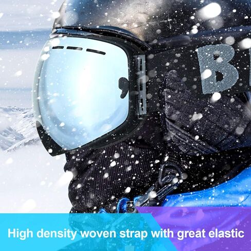 Ski Goggles OTG Snow Snowboard Goggles for Men Women Youth 100% UV Protection Anti Fog Sports Winter Skiing in Saudi Arabia