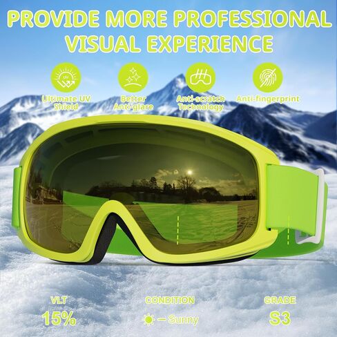 Ski Goggles for Kids 6-14 Boys Girls Youth Snowboard Snow, Snowboarding Skiing Goggles Kids 10-12 in Saudi Arabia