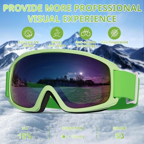 Ski Goggles for Kids 6-14 Boys Girls Youth Snowboard Snow, Snowboarding Skiing Goggles Kids 10-12 in Saudi Arabia