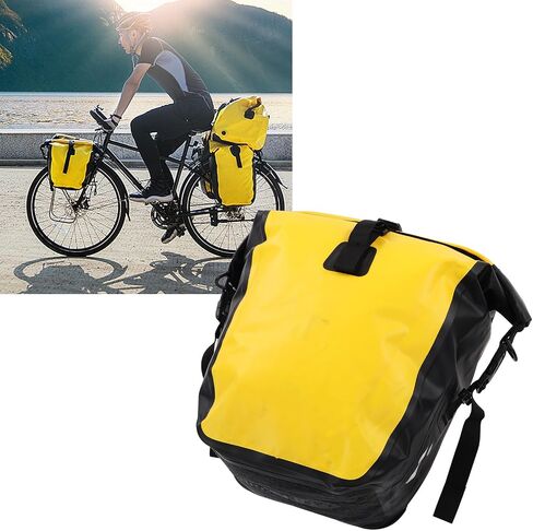 VGEBY Bike Rear Rack Bag, Outdoor Waterproof Bicycle Saddle Bag for Long Distance Riding Cycling Yellow Fit Most Bicycle Rack in Kuwait