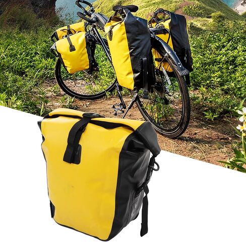 VGEBY Bike Rear Rack Bag, Outdoor Waterproof Bicycle Saddle Bag for Long Distance Riding Cycling Yellow Fit Most Bicycle Rack in Kuwait