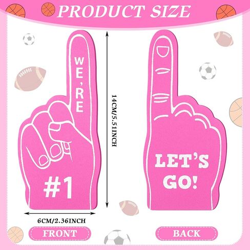 Sinmoe 24 Pcs Mini Foam Finger Sport Fan Foam Mini Finger, We're #1 Sports Themed Party Supplies for Baseball Basketball Soccer Events Team Gifts(Dark Blue) in Saudi Arabia