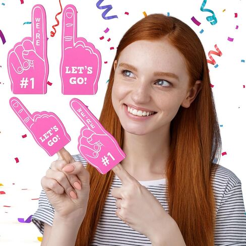 Sinmoe 24 Pcs Mini Foam Finger Sport Fan Foam Mini Finger, We're #1 Sports Themed Party Supplies for Baseball Basketball Soccer Events Team Gifts(Dark Blue) in Saudi Arabia