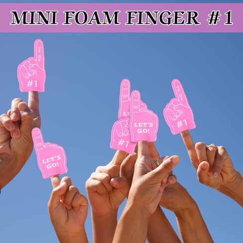 Sinmoe 24 Pcs Mini Foam Finger Sport Fan Foam Mini Finger, We're #1 Sports Themed Party Supplies for Baseball Basketball Soccer Events Team Gifts(Dark Blue) in Saudi Arabia