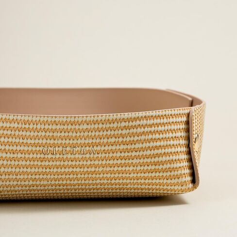 OLETHA Napkin Holder for Luncheon Napkins - Aesthetic Desk Decor for Kitchen & Dining Table - Light Taupe in Saudi Arabia