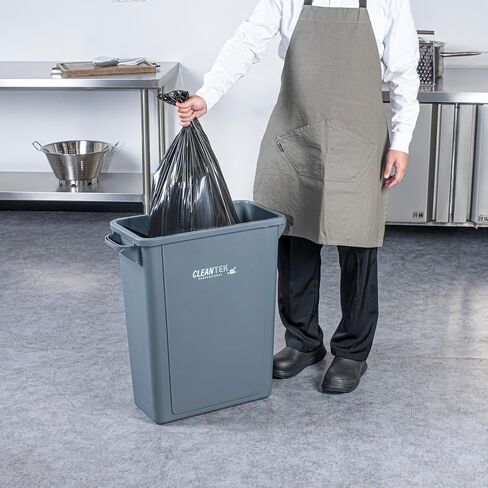 سلة مهملات Restaurantware-Clean Tek Professional سعة 35 جالونًا، وسلة نفايات مربعة واحدة - موفرة للمساحة، شديدة التحمل، سلة قمامة بلاستيكية سوداء، للمساحات التجارية، والمكاتب، والمتجر، والمطاعم، والمزيد in Saudi Arabia