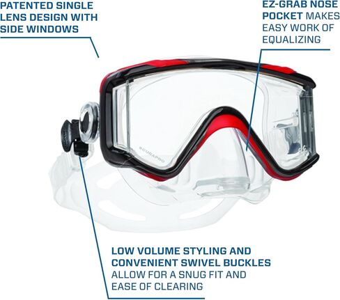 قناع الغوص SCUBAPRO Crystal VU Plus مع صمام التطهير in Saudi Arabia