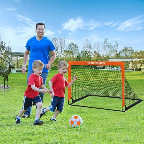مجموعة أهداف كرة القدم للأطفال في الفناء الخلفي، 2 من شبكات كرة القدم للأطفال الصغار مقاس 4 × 3 بوصات، معدات تدريب كرة القدم مع 10 مخاريط كرة قدم، سلم رشاقة، مجموعات كرة قدم محمولة للفناء الخلفي للأطفال الشباب هدية مثالية in Kuwait