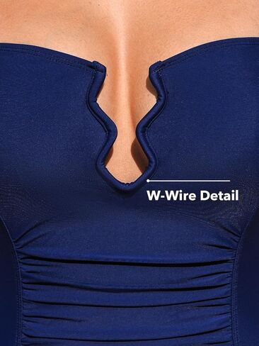 CUPSHE Women's One Piece Bathing Suit Ruched Swimsuit Square Neck Crisscross Back Self Tie W Wire in Saudi Arabia