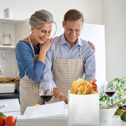 SATINIOR 1000 pack Paper Sandwich Bags Wet Wax Paper Bags 7 x 6 x 1 Inch Glassine Bags Grease Resistant White Paper Bags Semi Translucent Bags for Bakery Cookies Candy Snacks French Fries in Kuwait