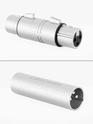 CableCreation [5-Pair XLR Female to Female & XLR Male to Male 3PIN Adapter Connector Compatible Microphone,Mixer,Silver in Kuwait