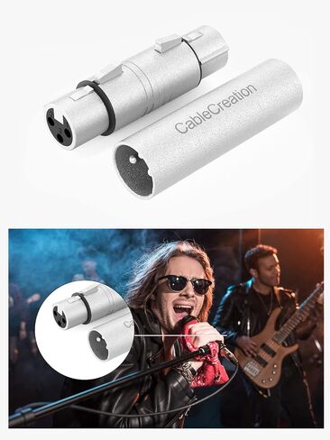 CableCreation [5-Pair XLR Female to Female & XLR Male to Male 3PIN Adapter Connector Compatible Microphone,Mixer,Silver in Kuwait