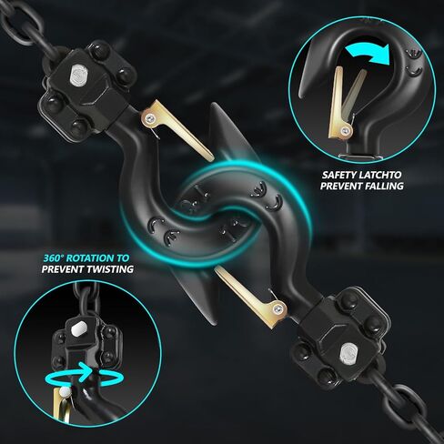 DNA MOTORING Lever Block Chain Hoist 2T/4400lbs 5ft/1.5M Chain Hoist Alloy Steel G80 Chain Ratchet Lever Hoist with Hook for Garages Warehouse Automotive Machinery and Single Chain,TOOLS-00670 in Saudi Arabia