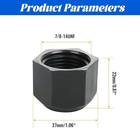 Plastic Flare Cap,7/8-16UNF Female Thread 45 Degree SAE Flare Tube Fitting Valve Cap Plug Stop for Air Conditioner Refrigeration(10 Pac) in Saudi Arabia