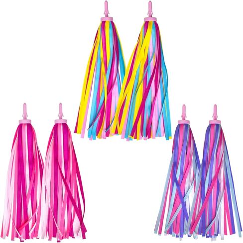 Bike Streamers Kid's Bike Tassels Bicycle Handlebar Streamers Colorful Ribbon Streamers Bike Decorations Scooter Bicycle Tricycle Handle Grips Accessories for Girls Boys in Saudi Arabia